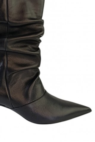 sorena δερματινη μποτα sochic shoes black