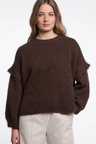 odean sweater rino & pelle dark brown