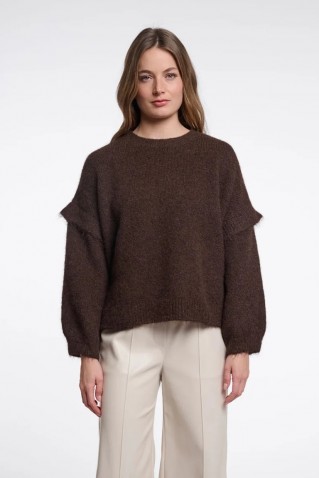 odean sweater rino & pelle dark brown