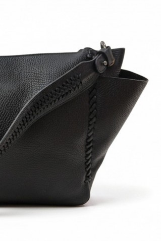 leather bag black