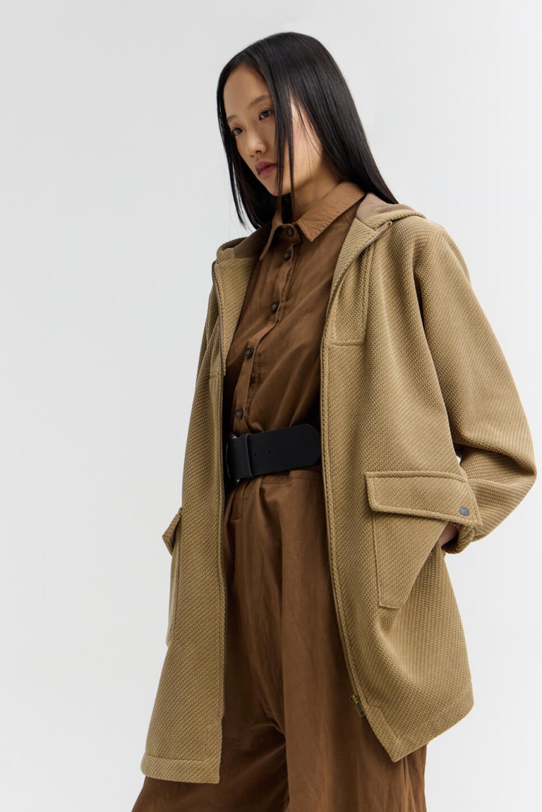 stan hooded jacket namaste camel