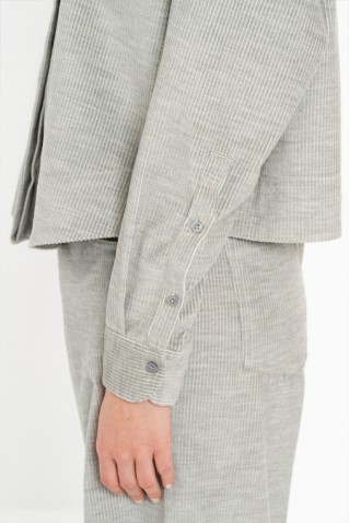 corduroy melange shirt philosophy grey