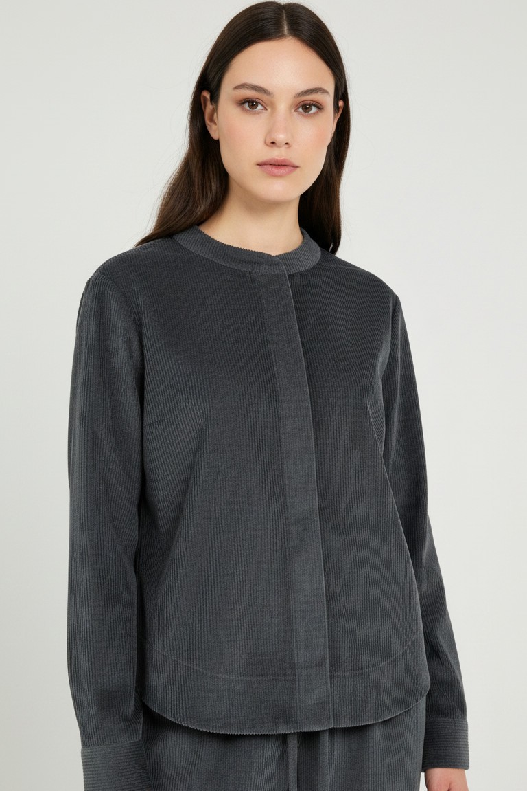corduroy melange shirt philosophy anthracite