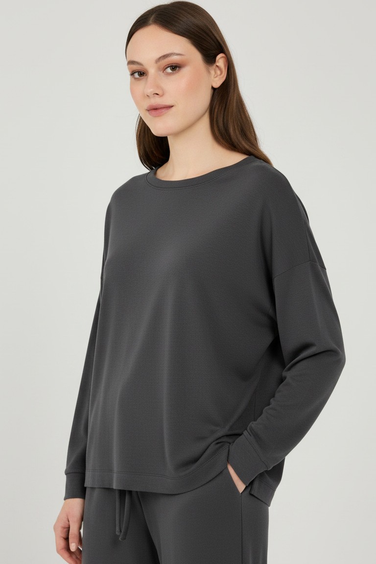 satin sandwashed top philosophy anthracite