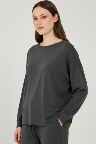 satin sandwashed top philosophy anthracite