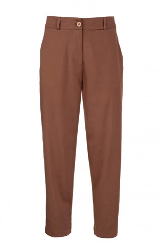 satin sandwashed regular pants philosophy brown