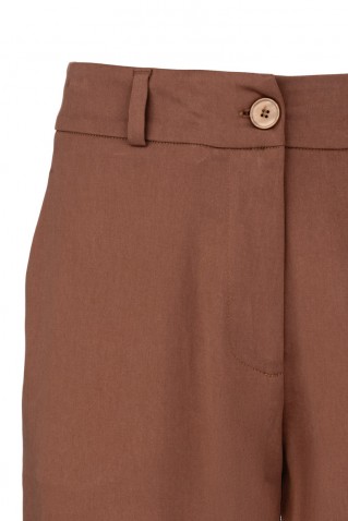 satin sandwashed regular pants philosophy brown