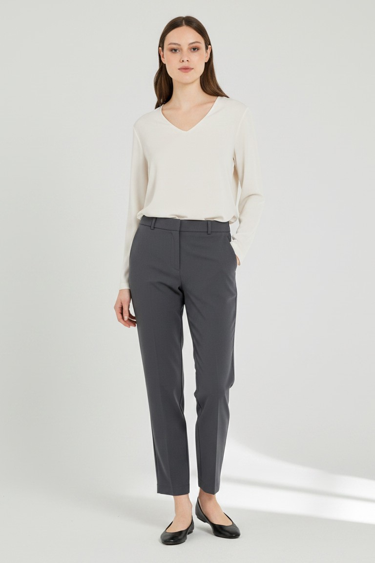 satin sandwashed regular pants philosophy anthracite
