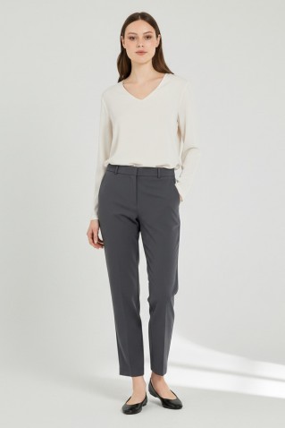 satin sandwashed regular pants philosophy anthracite