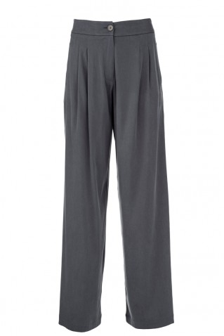 satin sandwashed pleated pants philosophy anthracite
