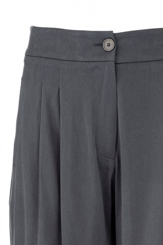 satin sandwashed pleated pants philosophy anthracite