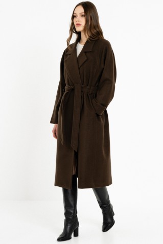 wool coat philosophy dark brown