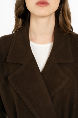 wool coat philosophy dark brown
