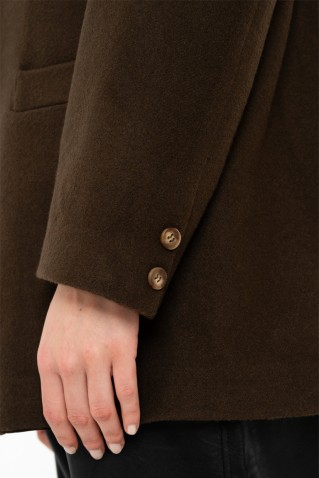 wool blazer philosophy dark brown