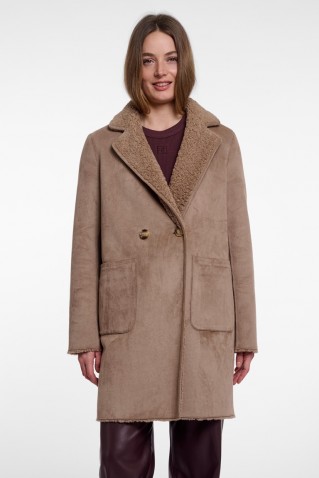 juna reversible coat rino & pelle mocha latte