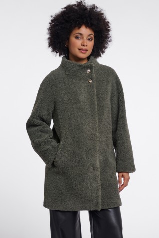 zoe coat rino & pelle misty basil