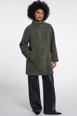 zoe coat rino & pelle misty basil