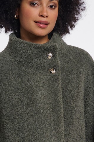 zoe coat rino & pelle misty basil