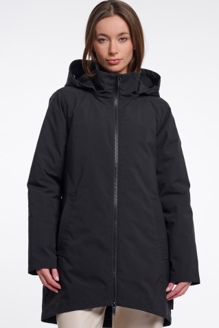 amey hooded coat rino & pelle black