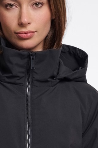 amey hooded coat rino & pelle black