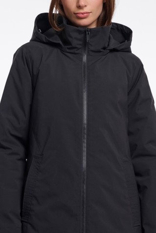 amey hooded coat rino & pelle black