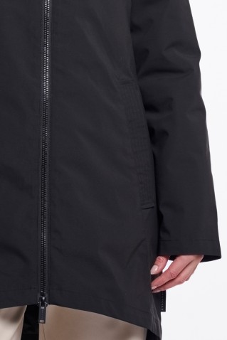 amey hooded coat rino & pelle black