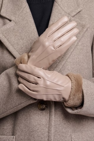 arca gloves rino & pelle pearl taupe