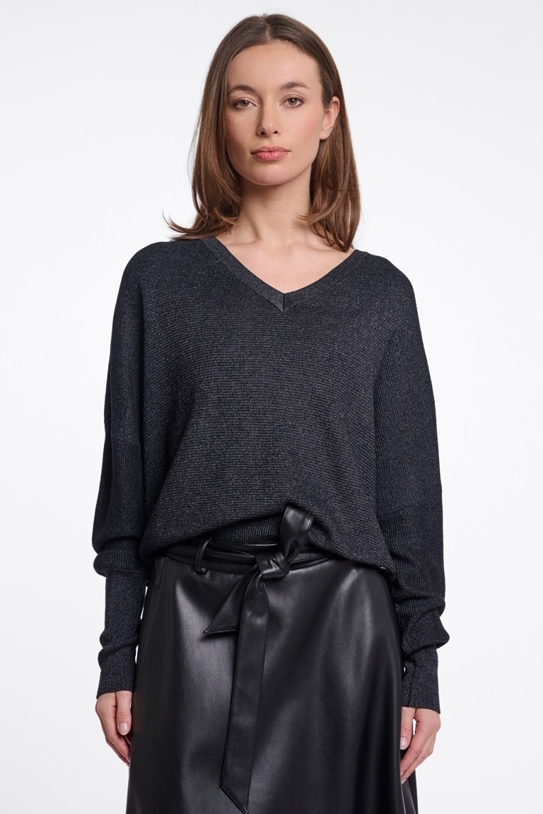 cathleen knitted blouse rino & pelle black
