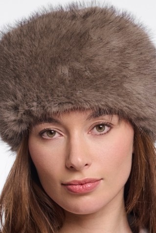 mokkie faux fur hat rino & pelle natural