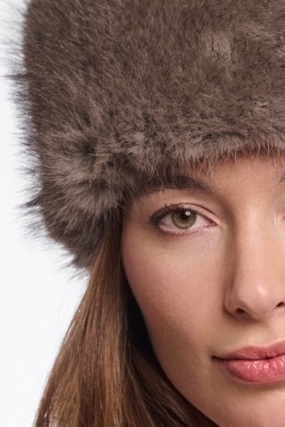 mokkie faux fur hat rino & pelle natural