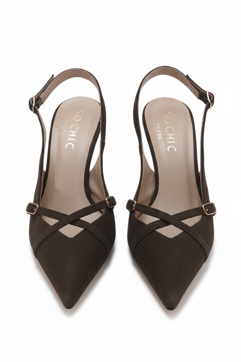 charlie δερματινη γοβα sochic shoes brown