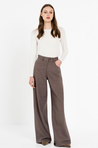 twill fade out wide leg pants philosophy bordeaux