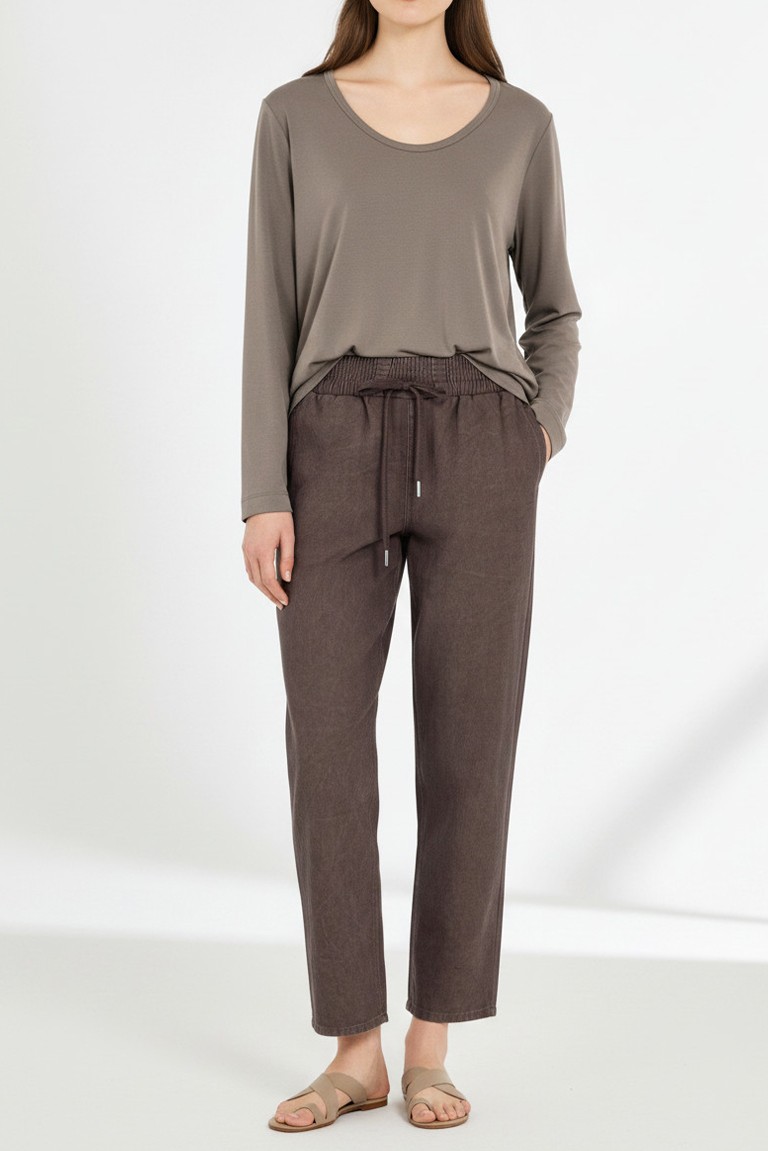 twill fade out jogger pants philosophy bordeaux