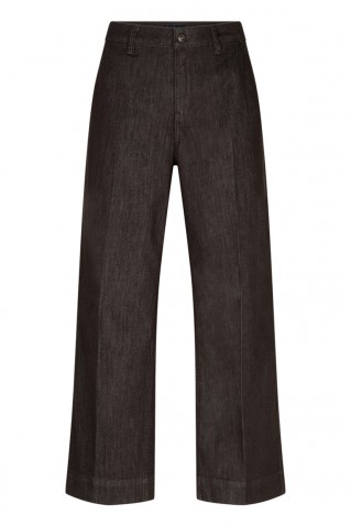 conny colored denim pants red button espresso