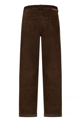 korine & belt washed twill colors jeans red button coffee