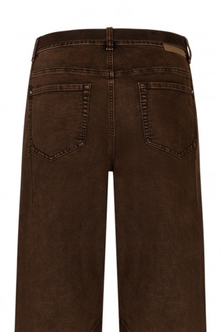 korine & belt washed twill colors jeans red button coffee