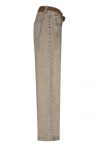 korine & belt washed twill colors jeans red button truffle
