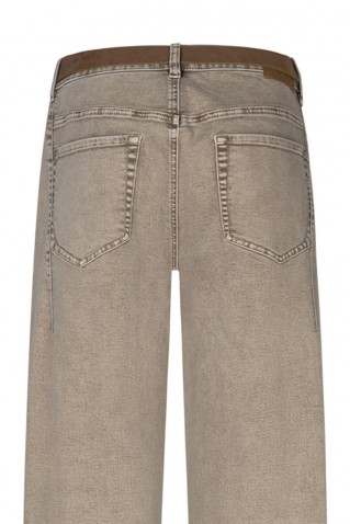 korine & belt washed twill colors jeans red button truffle