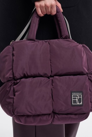 nikita padded handbag rino & pelle aubergine