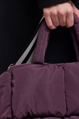 nikita padded handbag rino & pelle aubergine