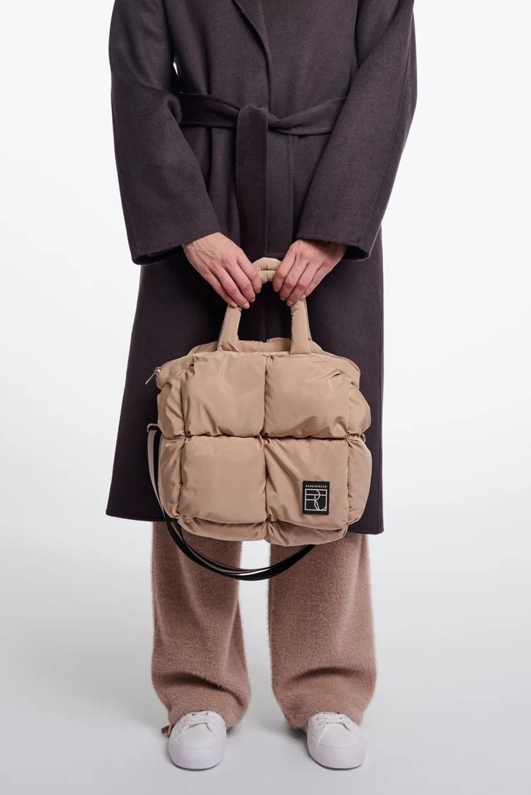 nikita padded handbag rino & pelle light beige
