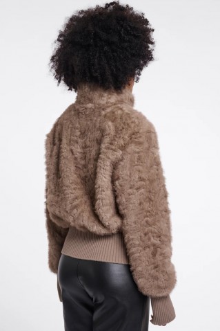 quirijn faux fur jacket rino & pelle mocha latte