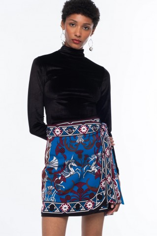 unicorn wrap mini skirt peace & chaos
