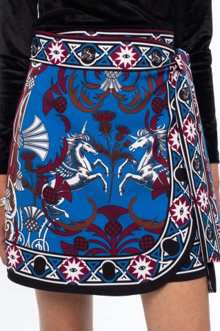 unicorn wrap mini skirt peace & chaos