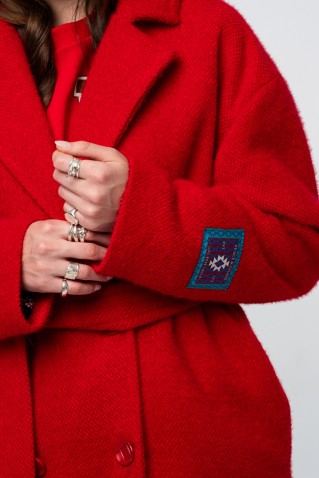 ceremonial coat peace & chaos red