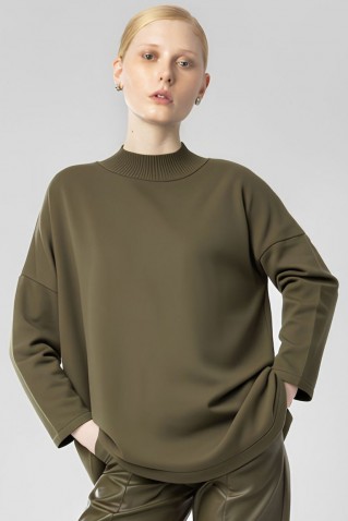 knitted blouse moutaki khaki
