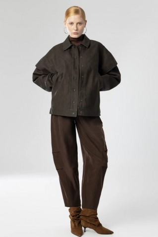 ecoleather jacket moutaki brown