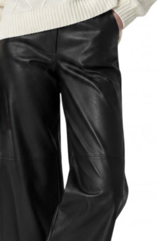 ζιπ κιλοτ δερματινη moutaki black