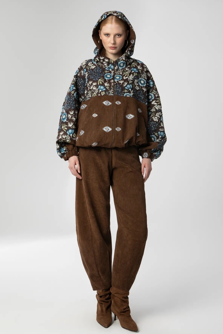 corduroy pants moutaki brown