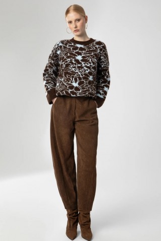 corduroy pants moutaki brown